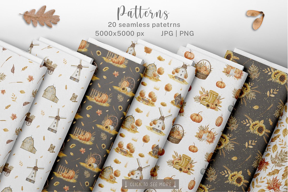 Autumn rustic watercolor - Fall set, an Illustration by Alisles (Photo 5 of 12)