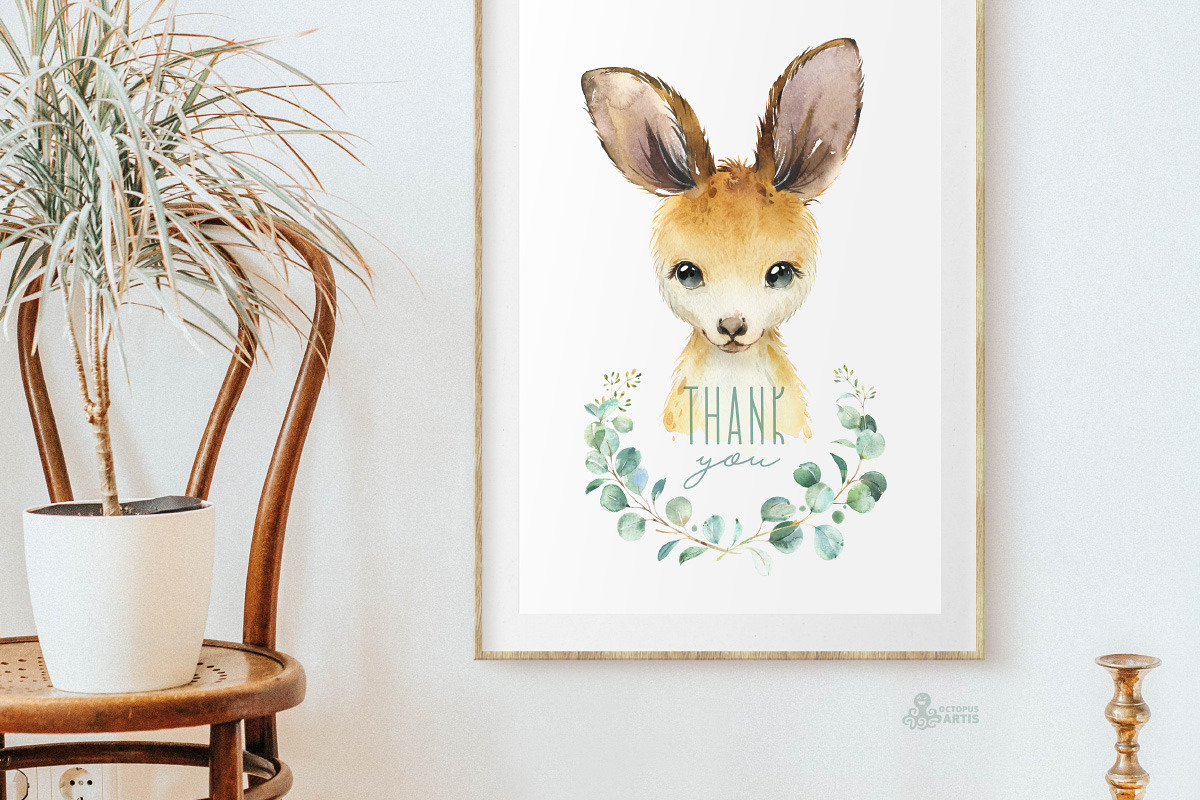 Cute Little Watercolor Animals, an Animal Illustration by OctopusArtis (Photo 9 of 9)