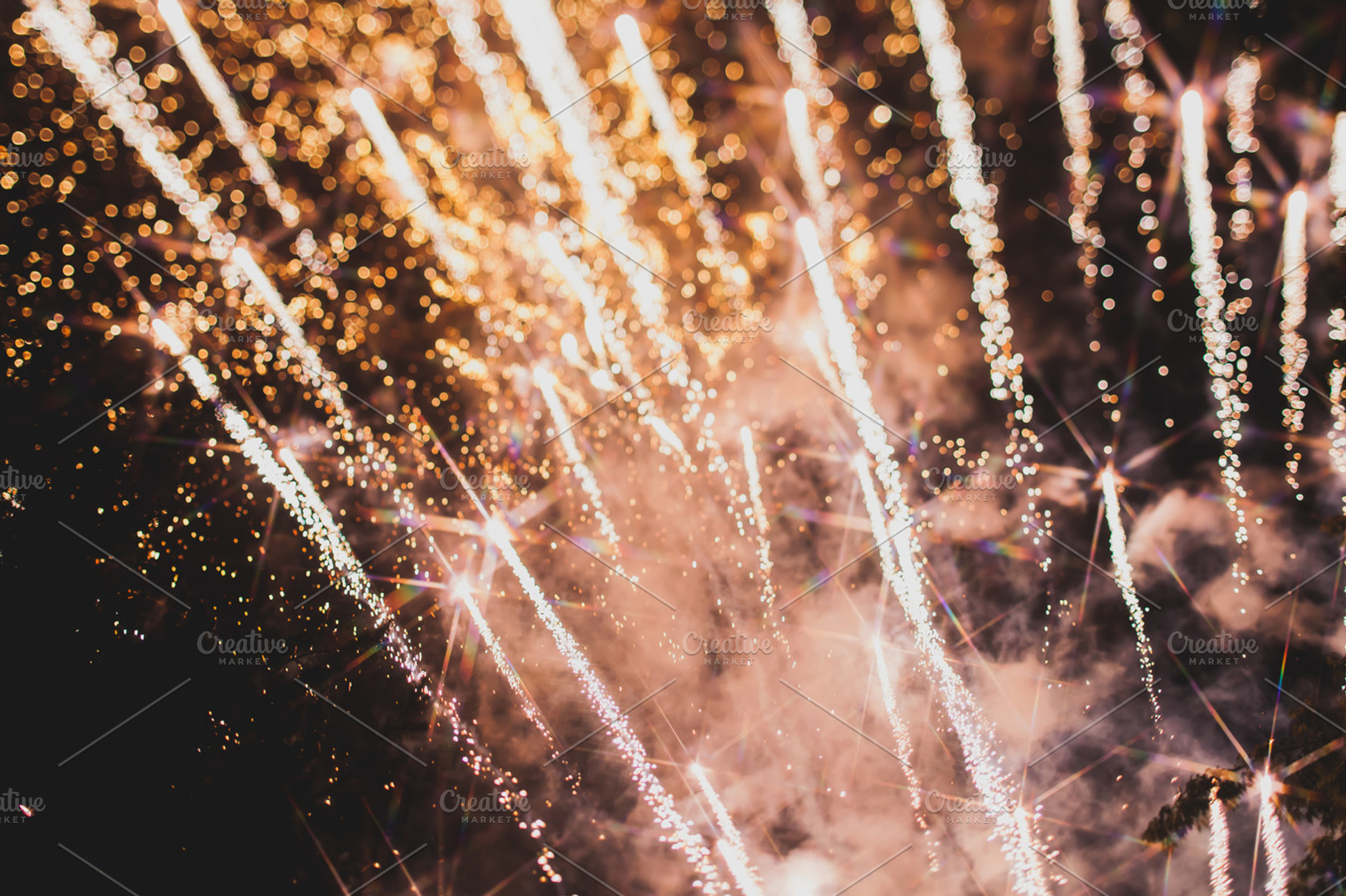 Fireworks in night sky 43 containing abstract, background, and beautiful, an Arts & Entertainment Photo by REDpillz
