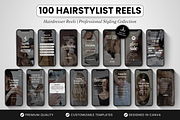100 Hairstylist Reels Templates, a Social Media Template by DigiPax (Thumbnail 1 of 10)