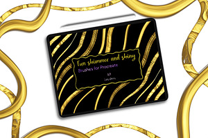 Shimmer and shiny Procreate brushes