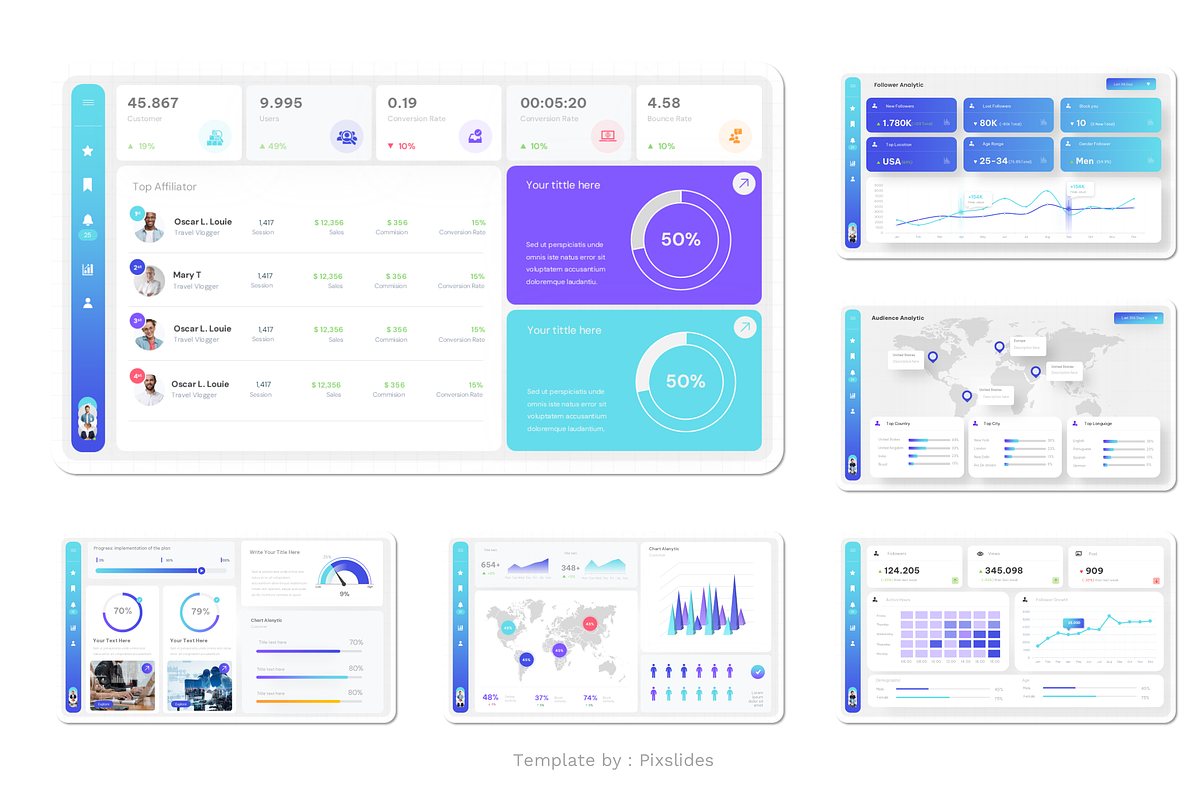 Data Statistics PowerPoint, a Presentation Template by Pixslides (Photo 4 of 7)