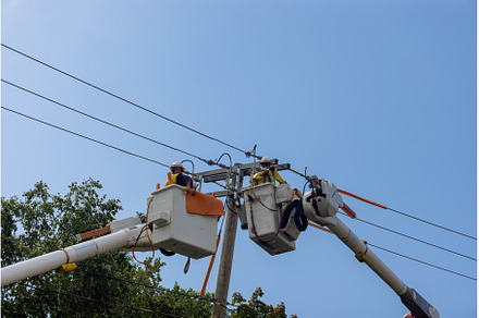 Power electrical lines support, an Industrial Photo by Ungvar Studio