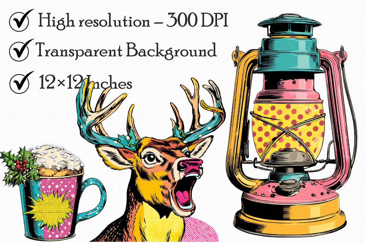 Pop Art Christmas 2026 Clipart, an Illustration by Libby Wishes (Photo 6 of 7)