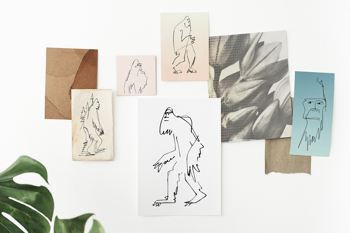 Bigfoot Scribbles PNG Illustrations, an Animal Illustration by Heather Green Designs (Photo 8 of 8)