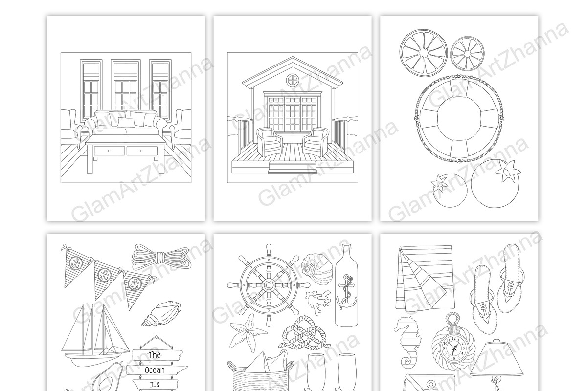 Coloring Book Summer 1, a Person Illustration by GlamArtZhanna (Photo 8 of 8)