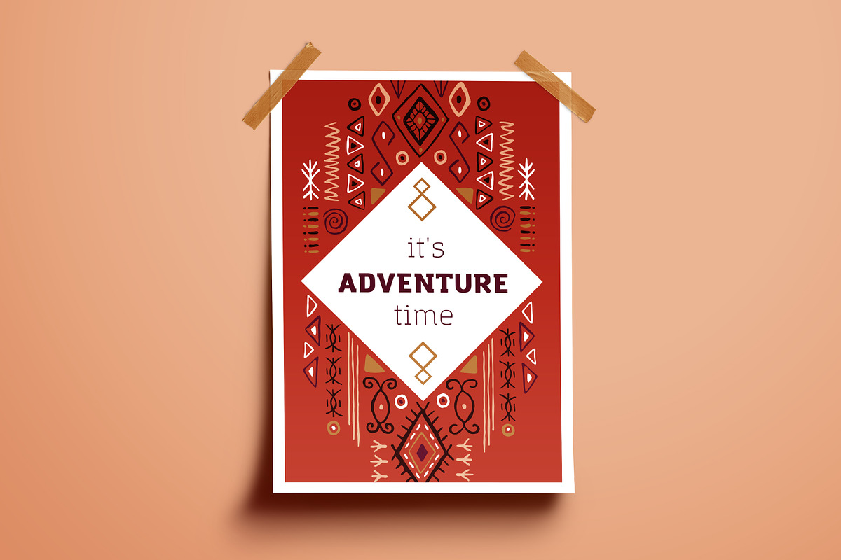 Ethnic African tribal card designs, a Decorative Illustration by Good Studio (Photo 4 of 5)