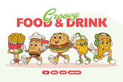 Groovy Food Mascot Illustration, a Food Illustration by Decoconio Design (Thumbnail 1 of 7)