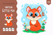 Little cartoon Fox. Tshirt, PNG., an Animal Illustration by KENO Mascots (Thumbnail 1 of 4)
