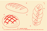 Bakery Food Vector Illustrations, a Food Illustration by TheFoodAtlas (Thumbnail 10 of 17)