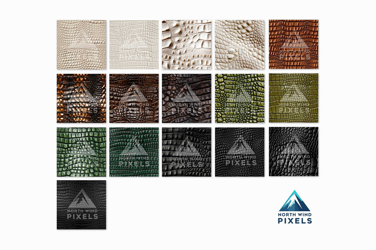 16 Luxury Crocodile Leather Textures, a Pattern Graphic by NorthWindPixels (Photo 2 of 4)