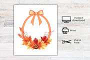 Coquette Fall Autumn Halloween Frame, an Illustration by Canvas Craft (Thumbnail 7 of 7)