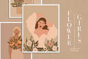 Flower Girls Abstract Posters, a Decorative Illustration by Miracles Everywhere (Thumbnail 1 of 5)