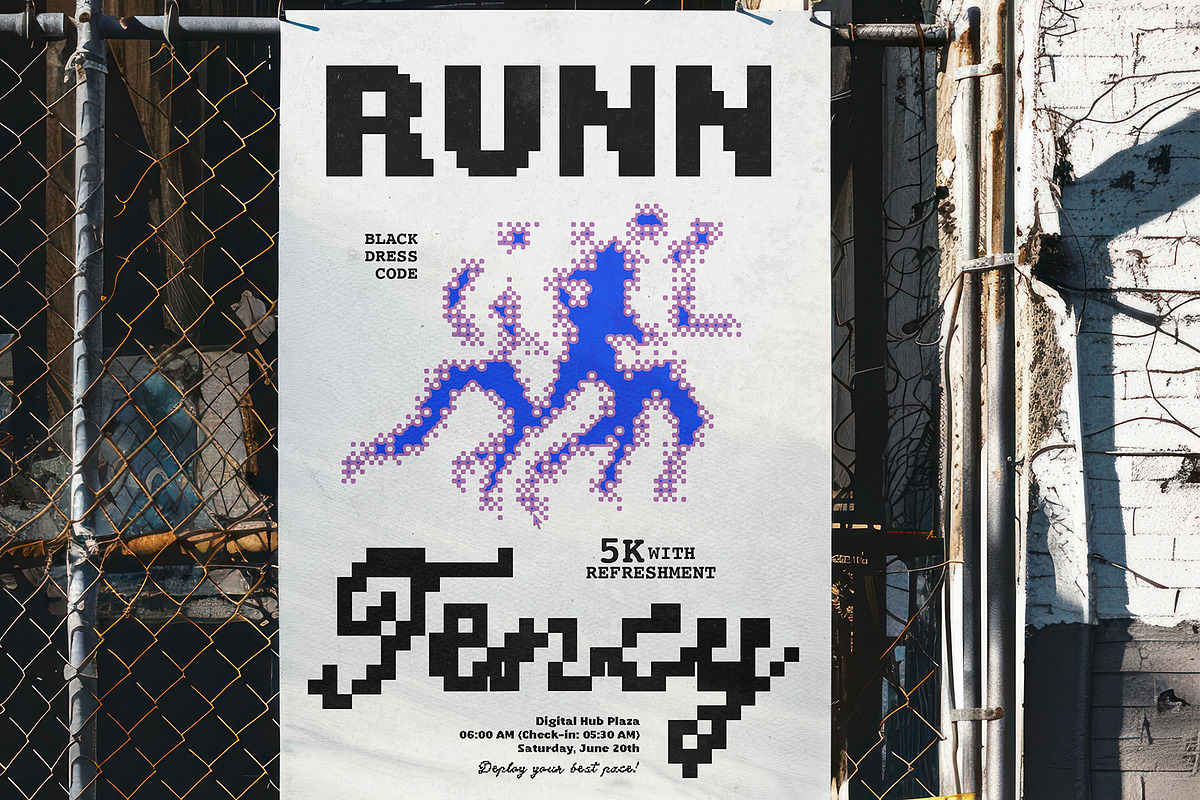 Digital Match - Pixel Font Duo, a Sans Serif Font by Bale Type (Photo 8 of 9)