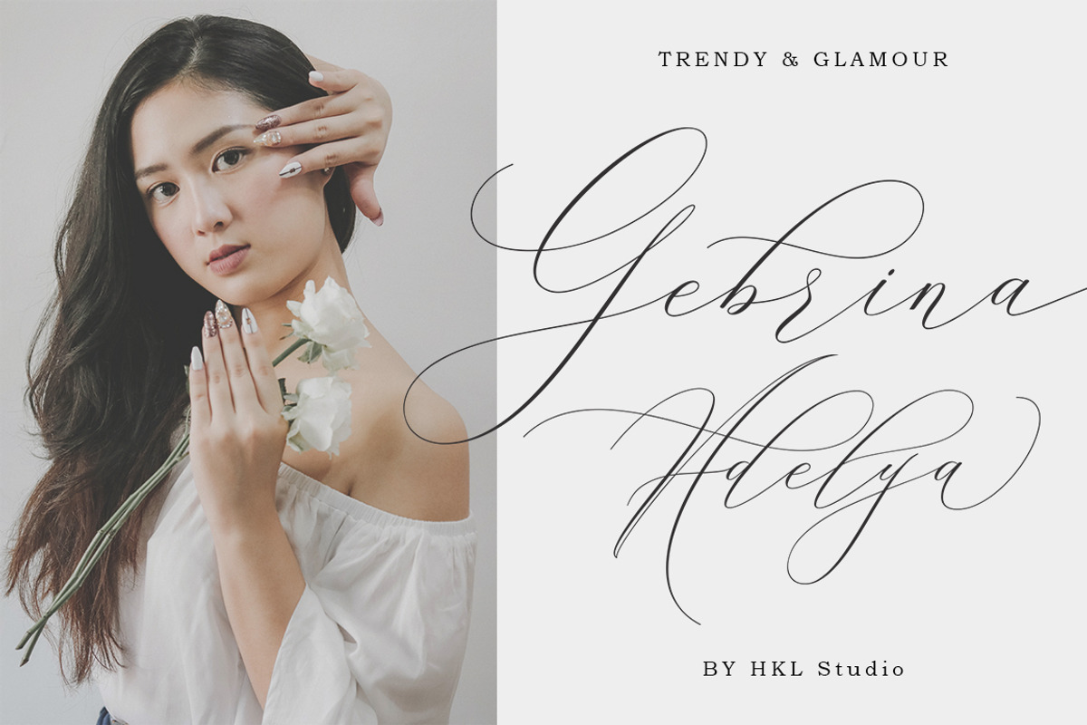 Beautiful in White, a Script Font by HKL Studio (Photo 2 of 12)