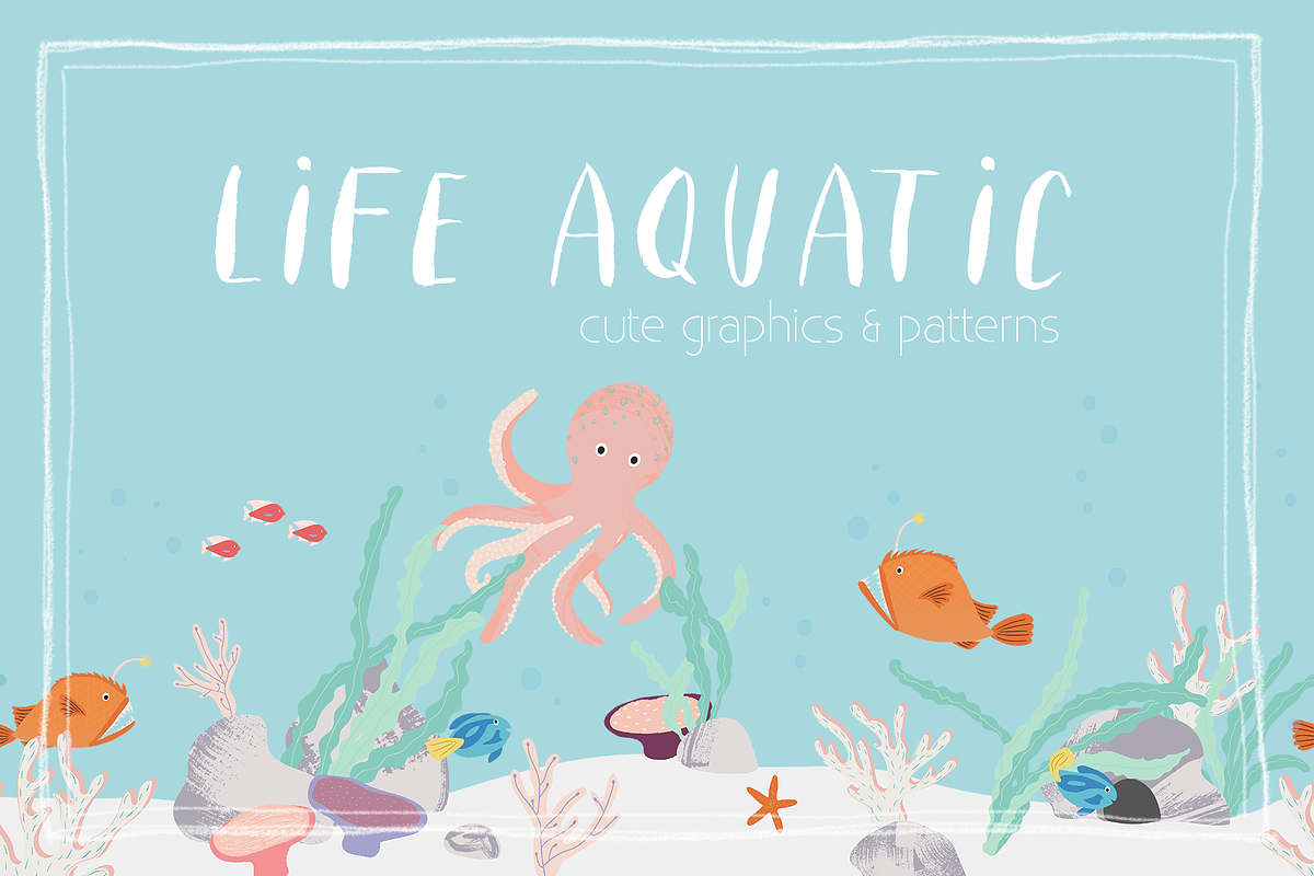 Life Aquatic | Patterns & Graphics, an Animal Illustration by Julia Shvets (Photo 1 of 6)