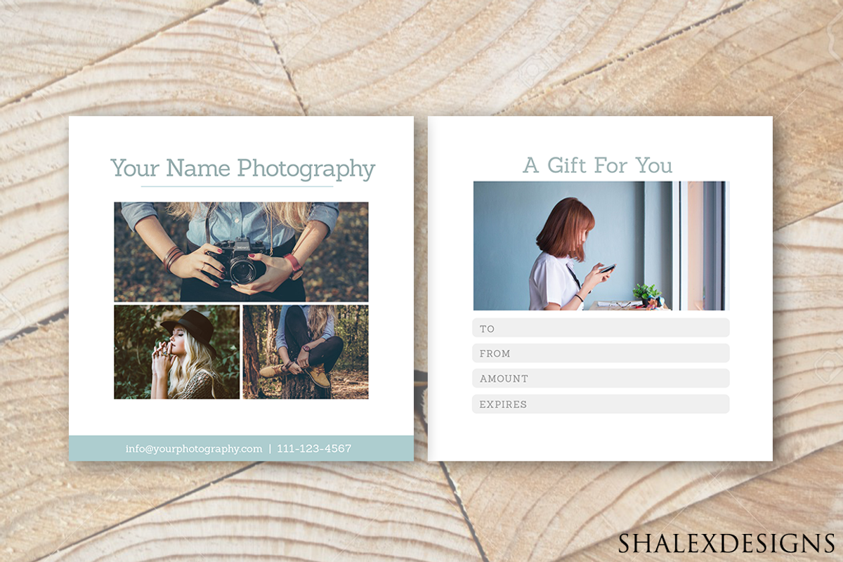 Gift Certificate White Template, a Card Template by ShalexDesigns