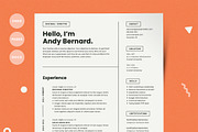 Modern Resume Template CV, a Resume Template by More Profesh (Thumbnail 1 of 6)