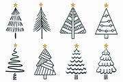 Whimsical Christmas Tree Doodle, a Seasonal Illustration by Kusumaillustration (Thumbnail 10 of 14)