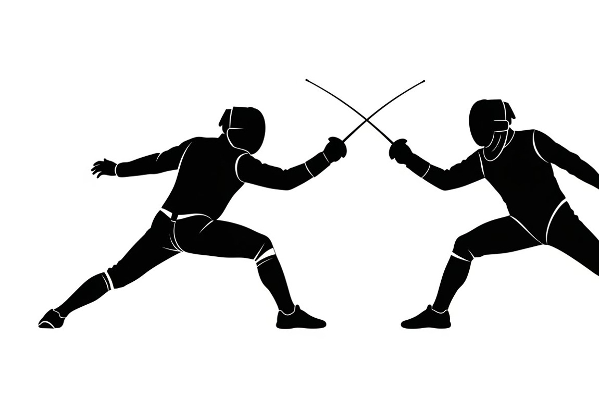 An elegant Fencing Duel Silhouettes, an Illustration by Amazin_art (Photo 26 of 31)