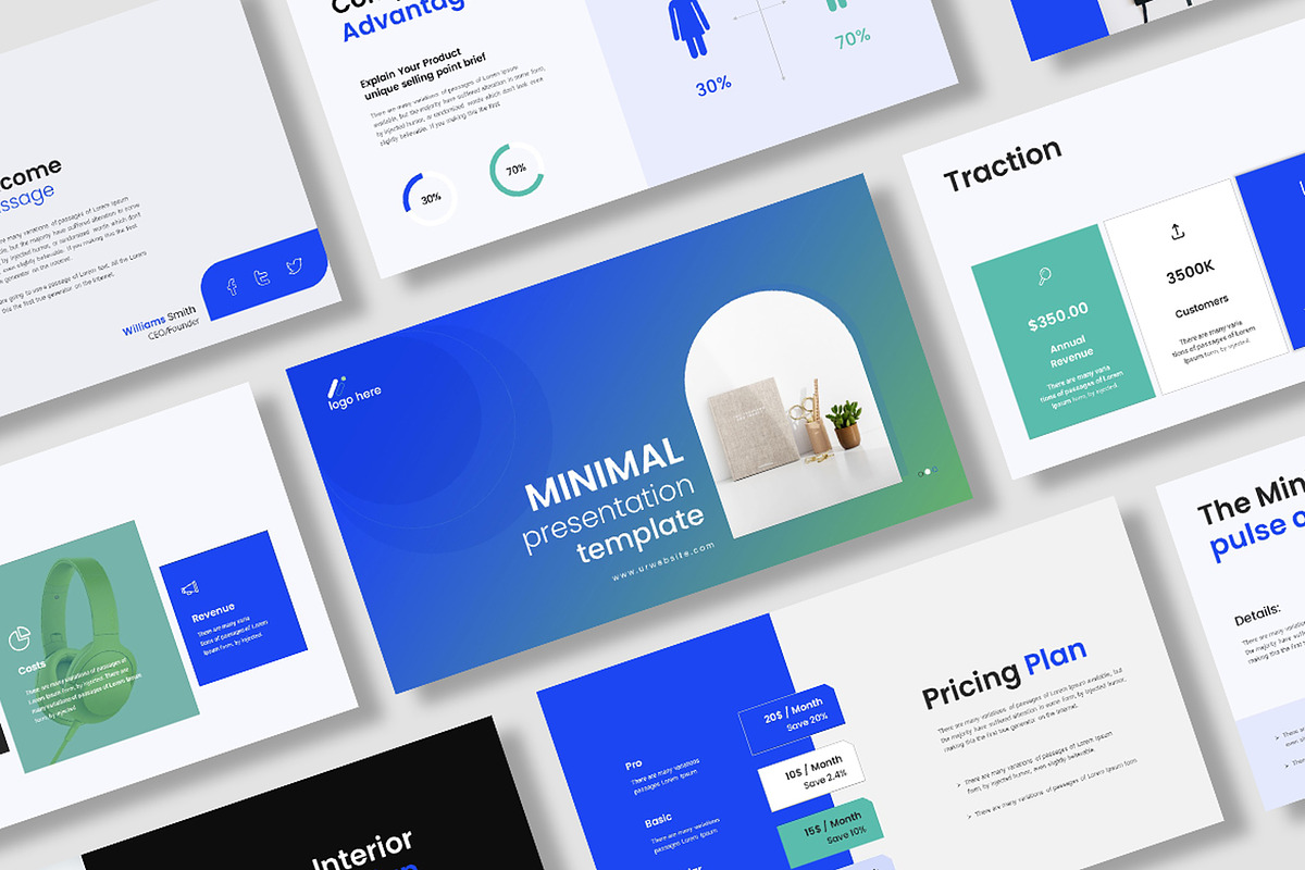 Minimal Presentation Template, a Presentation Template by Slide_Genius1 (Photo 2 of 6)