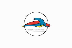 Super turtle logo design