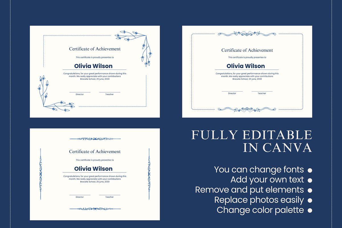 Canva Certificate Templates, a Design Template by TemplateCastleStore (Photo 5 of 5)