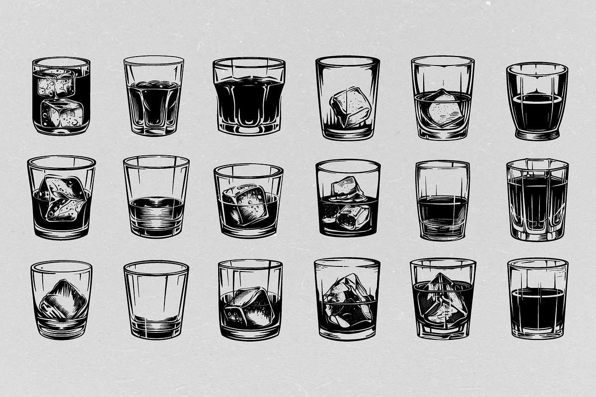 Whiskey Glass Vector, an Object Graphic by Alternate Studio (Photo 6 of 6)