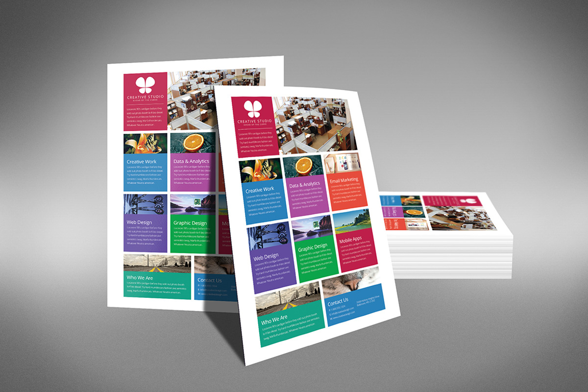 Flat Design Metro Flyer Template, a Flyer Template by Creativenauts (Photo 3 of 4)