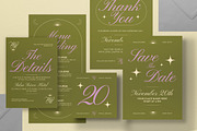 Romantic Wedding Invitation Set, an Invitation Template by graphicook (Thumbnail 2 of 3)