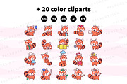 Red Panda Clipart Bundle, an Animal Illustration by Palau (Thumbnail 7 of 9)