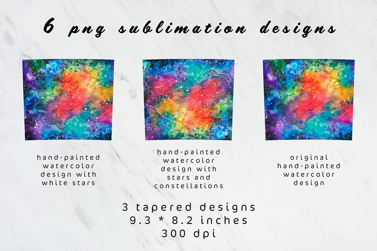 Galaxy sublimation tumbler design, an Object Graphic by AnastasiaWatercolor (Photo 5 of 5)