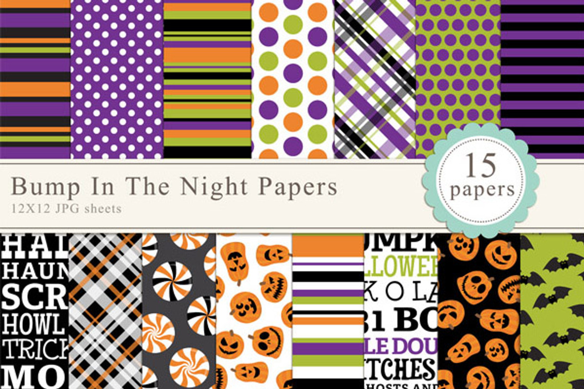 Halloween Digital Papers, a Pattern Graphic by Lovely Clementine