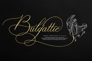 Bulgattie, a Script Font by Alcode