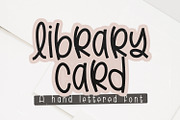 Library Card Hand Lettered Font, a Sans Serif Font by Dansie Design (Thumbnail 1 of 7)