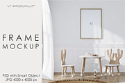 Nursery Frame Mockup PSD JPG, a Poster Template by VNmockup (Thumbnail 2 of 5)
