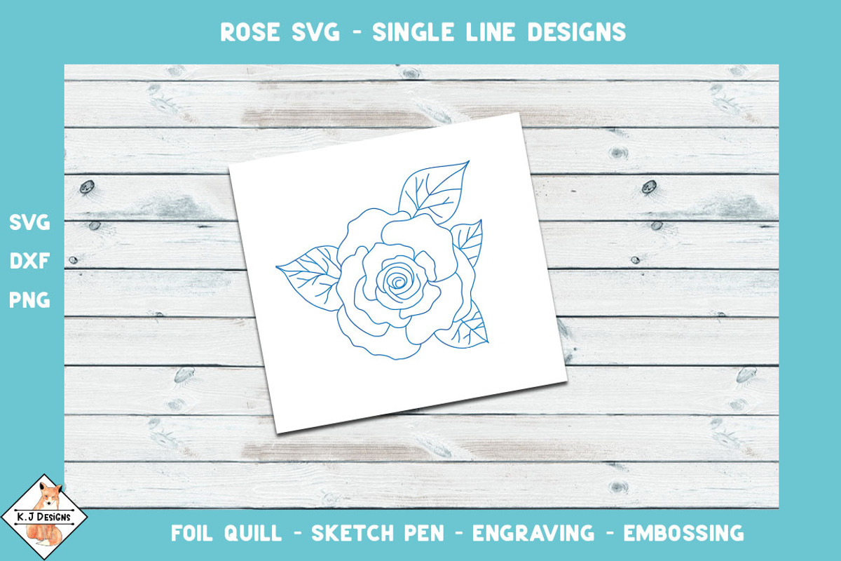 Rose SVG | Single Line Design, an Illustration by Karen J