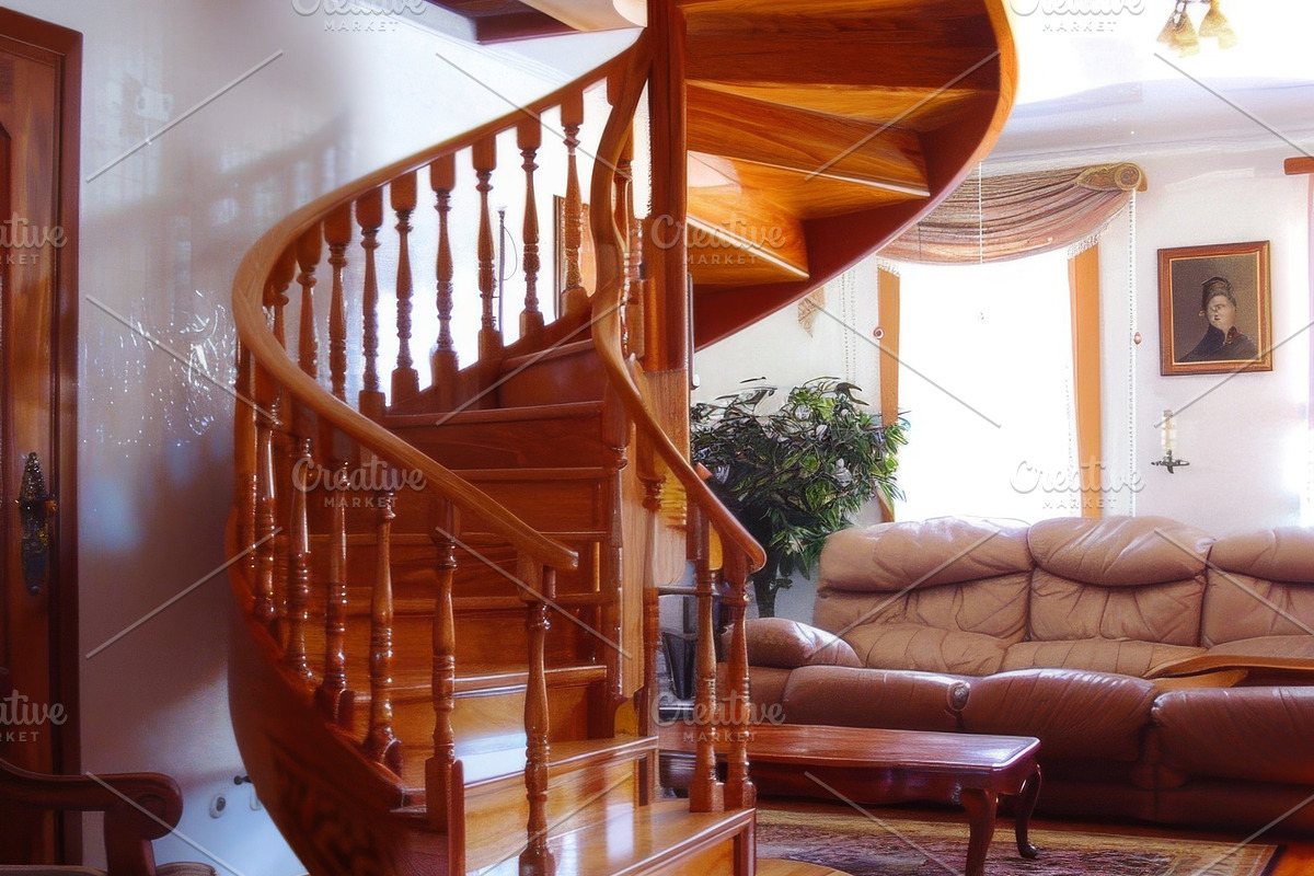 69 Spiral wooden staircases, an Architecture Photo by Handmadefont (Photo 29 of 73)