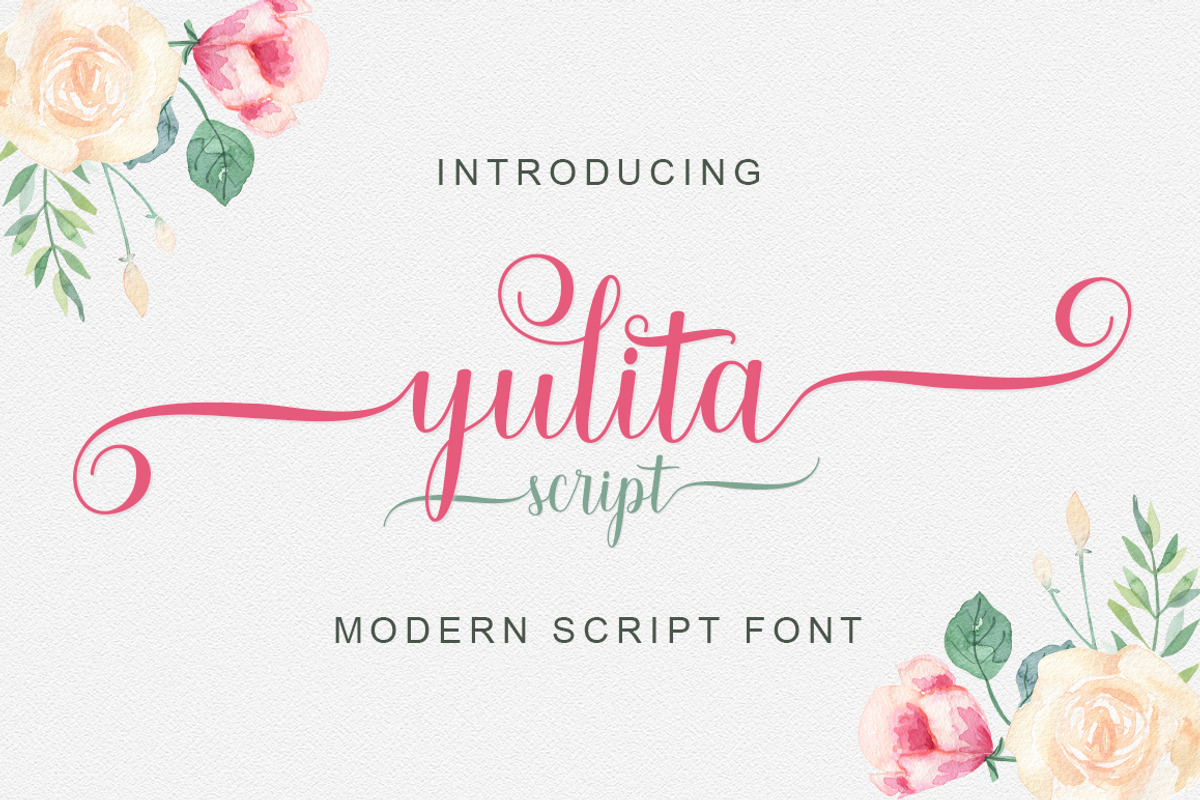 Yulita Script, a Script Font by Stripes Studio (Photo 1 of 7)
