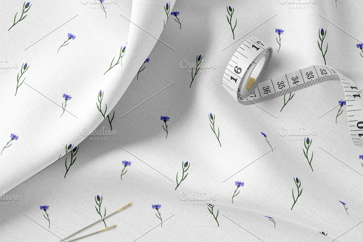 Wildflowers, stripes, checks bandle, a Pattern Graphic by Oksana Dovhopol Art (Photo 13 of 23)