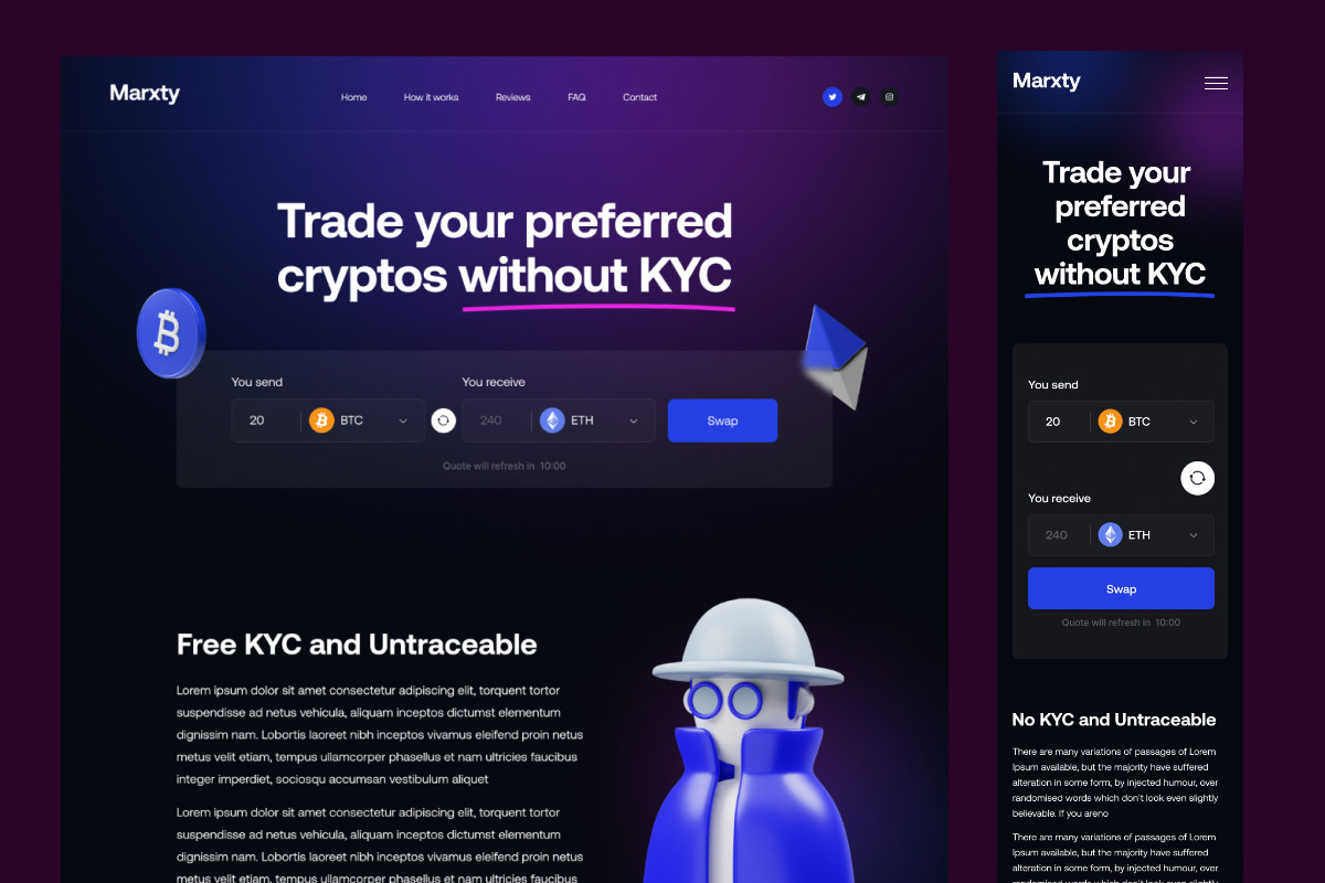 Marxty - Cryptocurrency UI KIT, an UI Kit Template by ArtGalaxy (Photo 1 of 4)