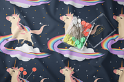 Legendary Unicorn Seamless Patterns, a Pattern Graphic by Dz Akali (Thumbnail 6 of 7)
