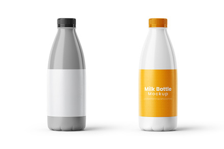 Milk Bottle Mockup