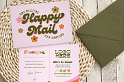 Retro Groovy Thank You Card Canva, a Business Card Template by Summit Avenue (Thumbnail 2 of 7)