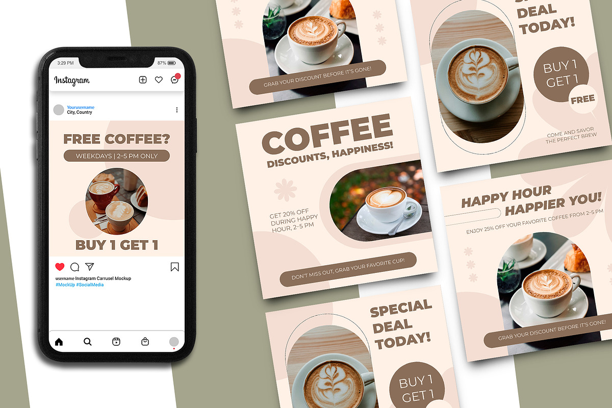 Coffee Shop Promotion Instagram Post, a Social Media Template by Artnivora.Std