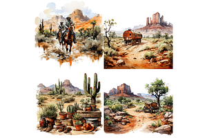 Wild Wild West Clipart Bundle