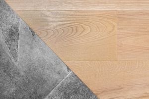 Wood and stone floor, a Wallpaper Photo by KYNA STUDIO