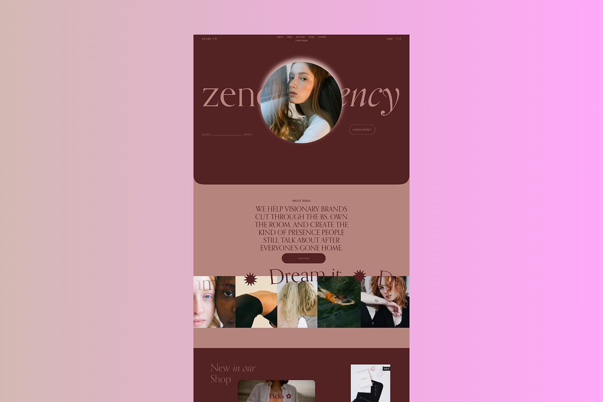 Squarespace 7.1 Template: Zenda ⓪, a Squarespace Template by dunagency (Photo 2 of 3)