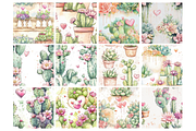 Valentine Cactus Seamless, an Illustration by Mashimara (Thumbnail 2 of 4)