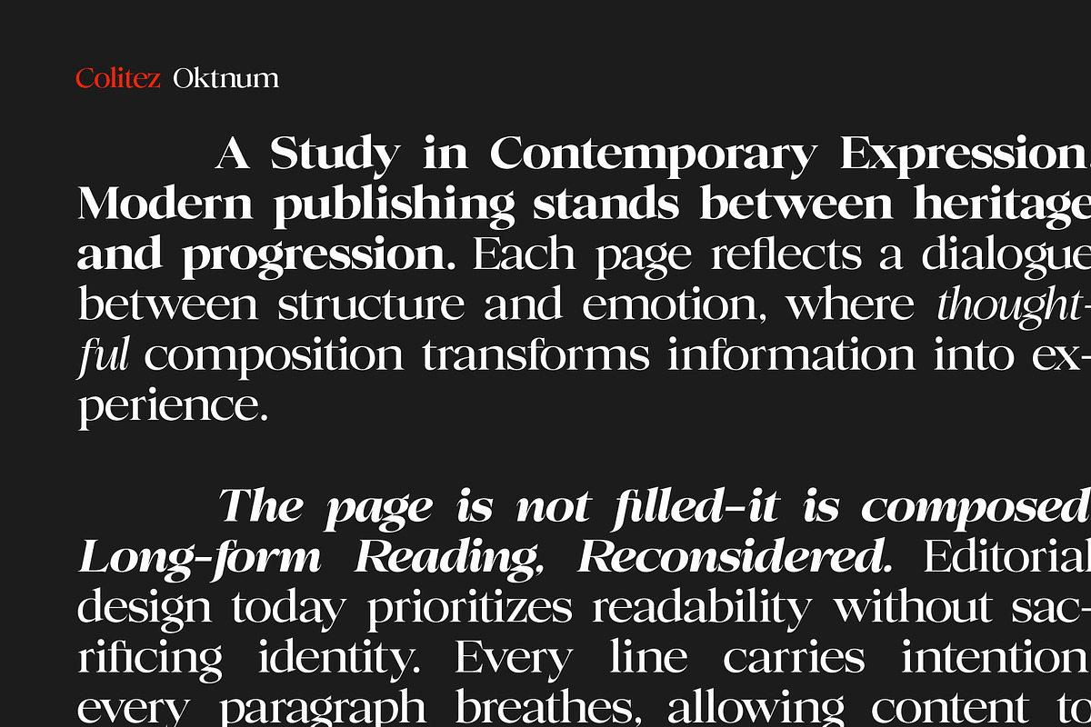 Colitez - Editorial Serif, a Serif Font by Oktnum Type Foundry (Photo 10 of 15)